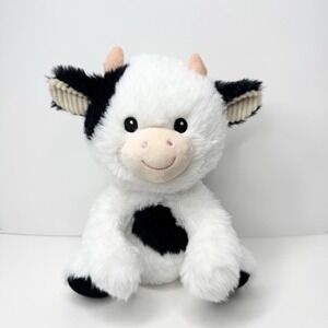 Spark Create Imagine Cow Plush Rattle Stuffed Animal Crinkle Ears 10"